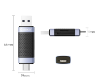 Orico Czytnik kart SD/microSD USB-A/USB-C 2.0 - 1500419 - zdjęcie 3